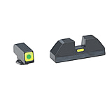 Image of Ameriglo T-CAP Tritium Sight Set Glock 17/19/22 Green Front With Lumi-Lime Square Outline Green Rear Horizontal Line GL-624