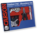 Image of Carson OutDoorPak: 8x21 Tracker Binoculars Flashligh, 9-in-1 tool, Lensatic Compass TZ-401 Outdoor Gift Pack