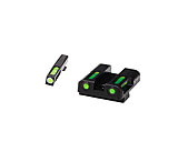 Image of HiViz LiteWave H3 Tritium/Litepipe Pistol Night Sight Set - Fits All Glock Gen 1-5 in 9mm, .40 S&amp;W, .357 SIG, Except Glock 42/43