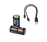 HRT Tactical Gear USB 18350 Rechargeable Batteries - 2 Pack, HRT-18350C-04-AA