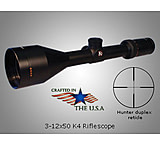 Image of Kruger Optical 3-12x50mm K4 Waterproof Rifle Scope w/ Hunter Duplex Reticle 63301