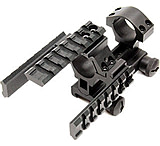 Image of Leapers AR-15 Carry Handle Mount with Integral Tactical Rings &amp; Picatinny Tri-Rails, Complete with Flat Top Adaptor MNT-168R25