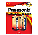 Panasonic Alkaline Size C Plus Power Batteries - Pack of 2, AM-2PA/2B