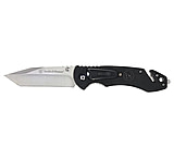 Smith &amp; Wesson EDC Clip Folding Knife w/LED Flashlight, 3.25in, Stainless Steel, Satin Blade, Black Polymer Handle, 1208880
