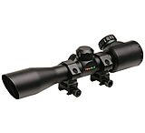 TruGlo 4X32MM COMPACT CROSSBOW SCOPE ILLUMINATED BDC W/ RINGS, Black, TG-TG8504B3L