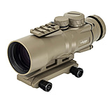 TRYBE Optics 5x36mm Compact Prism Scope Red Dot Sight, 36mm Tube, 4 MOA Dot, Anodized, FDE, TRO5XPRISM-FDE