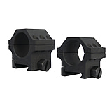 Image of Yankee Hill Machine 6-Screw Low Profile Scope Ring Set Short 30mm Picatinny Matte Black YHM-6304A