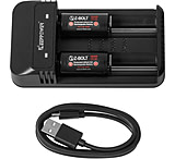 Z-Bolt Rechargeable 18350 Batteries &amp; 2x Slot Chargers for High Discharge Flashlights, Weapon Lights &amp; Illuminators, BATTS-2x-18350-CHRG