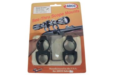 Image of ADCO Scope Rings See Thru 22 Groove, 1in, Black, R22B