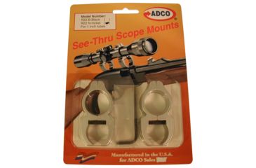 Image of ADCO Scope Rings See Thru 22 Groove, 1in, Nickel, R22N