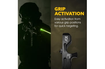 Image of ADE Advanced Optics M-Lok Angled Foregrip/Handstop, Green Laser, Black, HG77