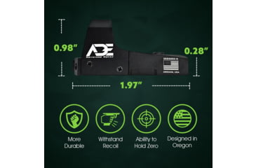Image of ADE Advanced Optics RD3-006 1x Reflex Green Dot Sight w/Ruger Security 9 Optic Mount Plate