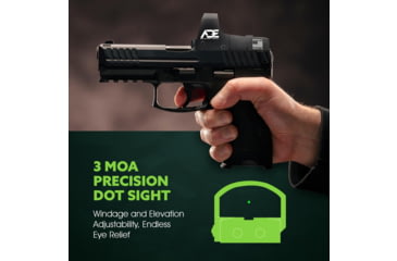Image of ADE Advanced Optics RD3-006 1x Reflex Green Dot Sight w/Ruger Security 9 Optic Mount Plate