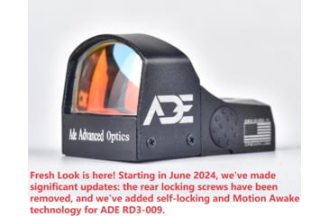 Image of ADE Advanced Optics RD3-009 1x Reflex Red Dot w/Optic Mounting Plate S&amp;W MP 380 Shield EZ/Standard Picatinny Mounting Plate