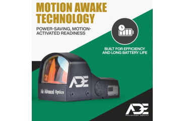 Image of ADE Advanced Optics RD3-009 1x Reflex Red Dot Sight w/Mouting Plate 1911 Colt G/Standard Rear Sight&amp;Picatinny Rail
