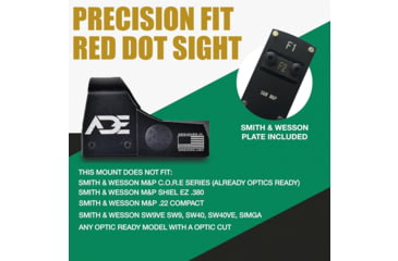 Image of ADE Advanced Optics RD3-009 1x Reflex Red Dot Sight w/Mount Plate for S&amp;W MP M&amp;P/ Standard Picatinny Mount