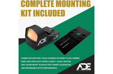 Image of ADE Advanced Optics RD3-009 Motion Awake 1x Reflex Red Dot Sight w/Ruger Security 9 Mount Plate