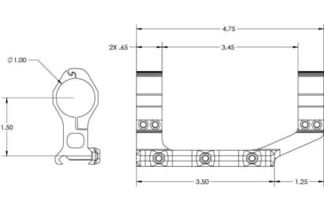 Image of Aero Precision Ultralight 1in Scope Mount, Standard, FDE, APRA210110