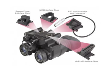 Image of AGM Global Vision NVG-50 NL1 Dual Tube Night Vision Goggle/Binocular 51 Degree FOV Gen 2 Plus, Level 1, Black, 4.4 4.6 2.9, 14NV5122483011