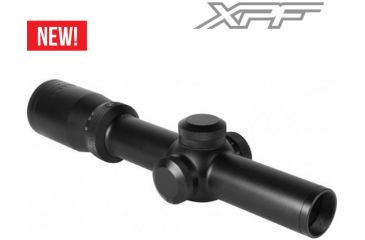 Image of AIM Sports Inc 1-4x24G Tri-Illuminated First Focal Plane Scope/Mil-Dot Reticle/Rings JFF1424G