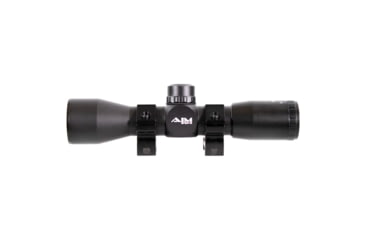Image of AIM Sports Inc 4X32 Compact Mil-Dot Scope W/Rings, Black, Medium, JTM432B