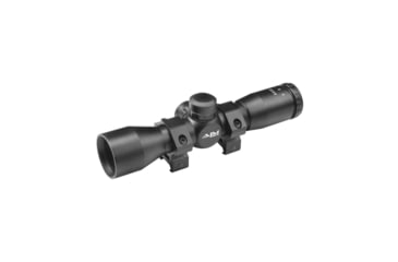 Image of AIM Sports Inc 4X32 Compact Mil-Dot Scope W/Rings &amp; Sunshade, Black, Medium, JTM432B-S