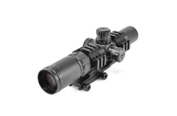 Image of AIM Sports Inc Recon Series 1.5-4x30 Tri Illuminated CQB Scope w/ Locking Turrets/3/4 Circle Reticle JTHR1