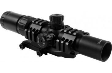 Image of AIM Sports Inc Recon Series 1.5-4x30 Tri Illuminated CQB Scope w/ Locking Turrets/3/4 Circle Reticle JTHR1