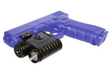 Image of USED Aimshot Green Laser/Flashlight Combo w/ Rail Mount &amp; Trigger Mount - Pistols, Black LS8268, EDEMO1