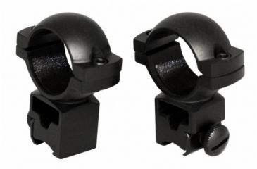 Image of AimSports 1in. Rings 3/8in. Dovetail-High, Black QD10T