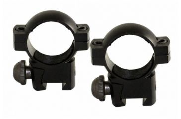 Image of AimSports 1in. Rings 3/8in. Dovetail-Low, Black QD10M