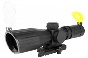 Image of AimSports 3-9X42 Dual Ill. Rubber Armored Scope/QRM/Rangefinder, Black JTXSDR3942G