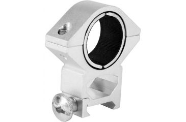 Image of AimSports 30mm Weaver Rings/1in. Insert-Medium/Pewter, Silver QWS30M