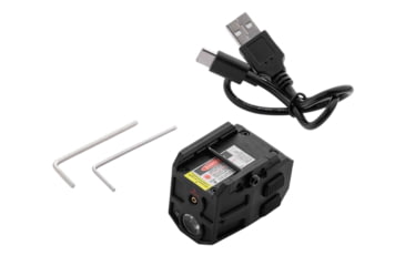 Image of iPROTEC Mycro Rail Mount Light with Green Laser 300 Lumens LED Weapon Light, USB-C Rechargeable, Universal, Black, IPRMLT0003