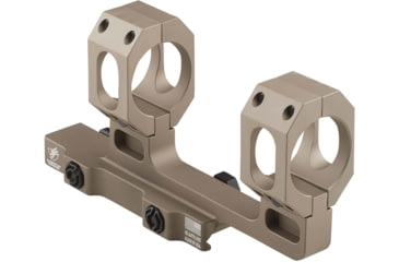 Image of American Defense Manufacturing 2in Offset, 1.93in Top of Rail to Centerline of Rings, 34mm Dual Ring Scope Mount w/ 1/2in Titanium GI Bolts, Flat Dark Earth, Small, AD-RECON-H-34-FDE-TGIB