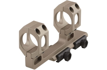 Image of American Defense Manufacturing 2in Offset, 1.93in Top of Rail to Centerline of Rings, 34mm Dual Ring Scope Mount w/ 1/2in Titanium GI Bolts, Flat Dark Earth, Small, AD-RECON-H-34-FDE-TGIB
