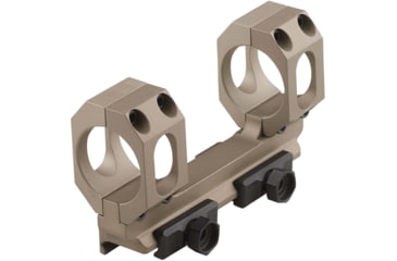 Image of American Defense Manufacturing 34mm Straight Up Dual Ring Scope Mount w/ 1/2in Titanium GI Bolts, Flat Dark Earth, Small, AD-RECON-S-34-FDE-TGIB