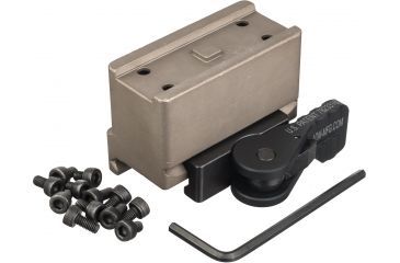 Image of American Defense Manufacturing Aimpoint T1 Micro Mount 1 Piece Lower 1/3rd Co-Witness, Standard Lever, Flat Dark Earth, AD-T1-11 STD FDE
