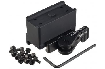 Image of USED American Defense Manufacturing Aimpoint T1 Micro Mount 1 Piece Lower 1/3rd Co-Witness, Tactical Lever, Black, AD-T1-11 TAC R, EDEMO1