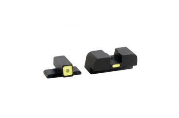 Image of Ameriglo CAP Tritium Sight Set Springfield XD/XDS/XDM Green Front With Lumi-Lime Square Outline Green Lumi-Lime Rear Horizontal Line