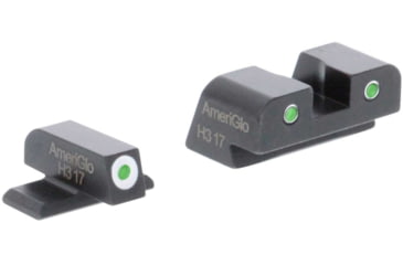 Image of AmeriGlo Classic 3 Dot Night Sight Set for Springfield Hellcat OSP w/Green Tritium Front/Green Tritium Rear White Outlines, SA-119