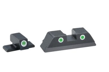 Image of Ameriglo Classic Tritium 3-Dot Night Sights For Bersa BP9/40/380 Green Front Green Rear