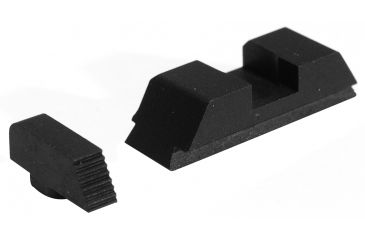 Image of Ameriglo Complete Black Night Sight Set Ghost Ring Style Flat Black Front Black Rear For Glocks 17 19 22 23 24 26 27 33 34 35 37 38 39 Gl 122