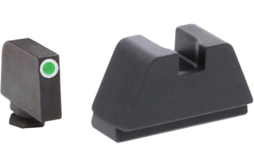Image of AmeriGlo Glock XL Tritium Night Sight Suppressor/Optic Height Set, Green Tritium Black Outline .315in front FlatBlack .394in Rear, Fits all Glock Except 42 &amp; 43, XL, up to 0.284in DH, GL-809