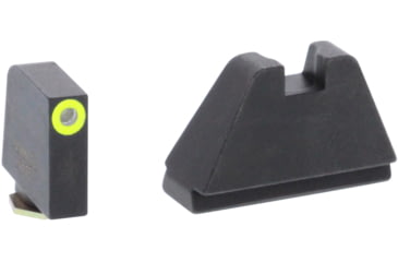 Image of AmeriGlo Glock 5XL Tritium Night Sight Suppressor/Optics Height Sight, Green Tritium LumiGreen Outline .407in front, FlatBlack .507in Rear, Fits all Glock Except 42 &amp; 43, 5XL, up to 0.397in DH, GL-682