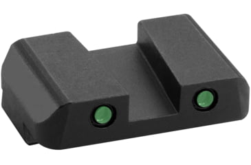 Image of AmeriGlo Glock Standard Steel Rear Pistol Sights, Rear Only, Green Tritium Lamp 2-dot Black Outlines .248 H .160 Sq Notch fits MOS slide, GL-392R