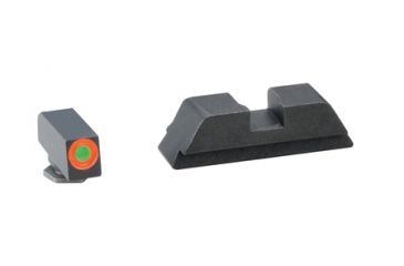 Image of Ameriglo Hackathorn Night Set For Glock 42 Orange Outline Front Black Rear