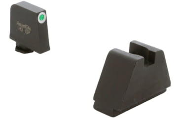 Image of AmeriGlo Optic Compatible 4XL Tall Green Tritium White Outline .385in front, FlatBlack .480in Rear, GL-495
