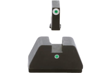 Image of AmeriGlo Optic Compatible Sight Set for Glock 3XL Tall w/Green Tritium White Outline Front/ Single Green Tritium Dot Rear, i-Dot, GL-193