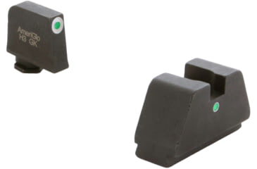 Image of AmeriGlo Optic Compatible Sight Set for Glock 3XL Tall w/Green Tritium White Outline Front/ Single Green Tritium Dot Rear, i-Dot, GL-193